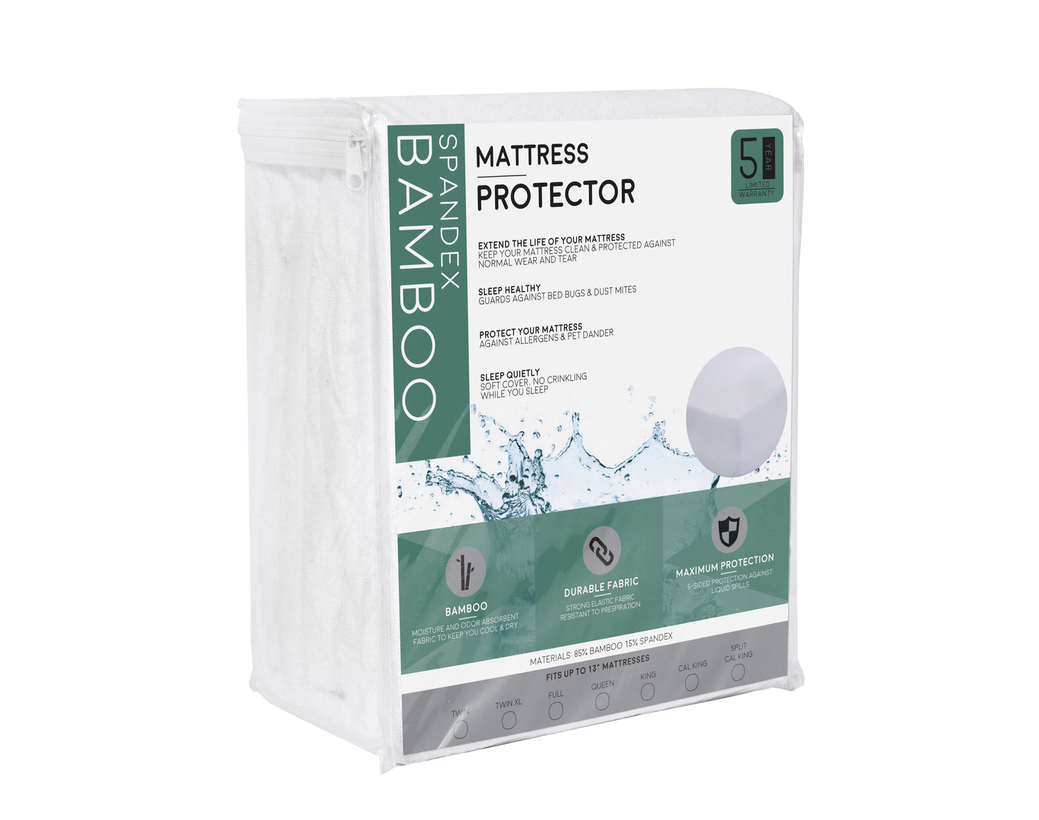 Bamboo Spandex Mattress Protector