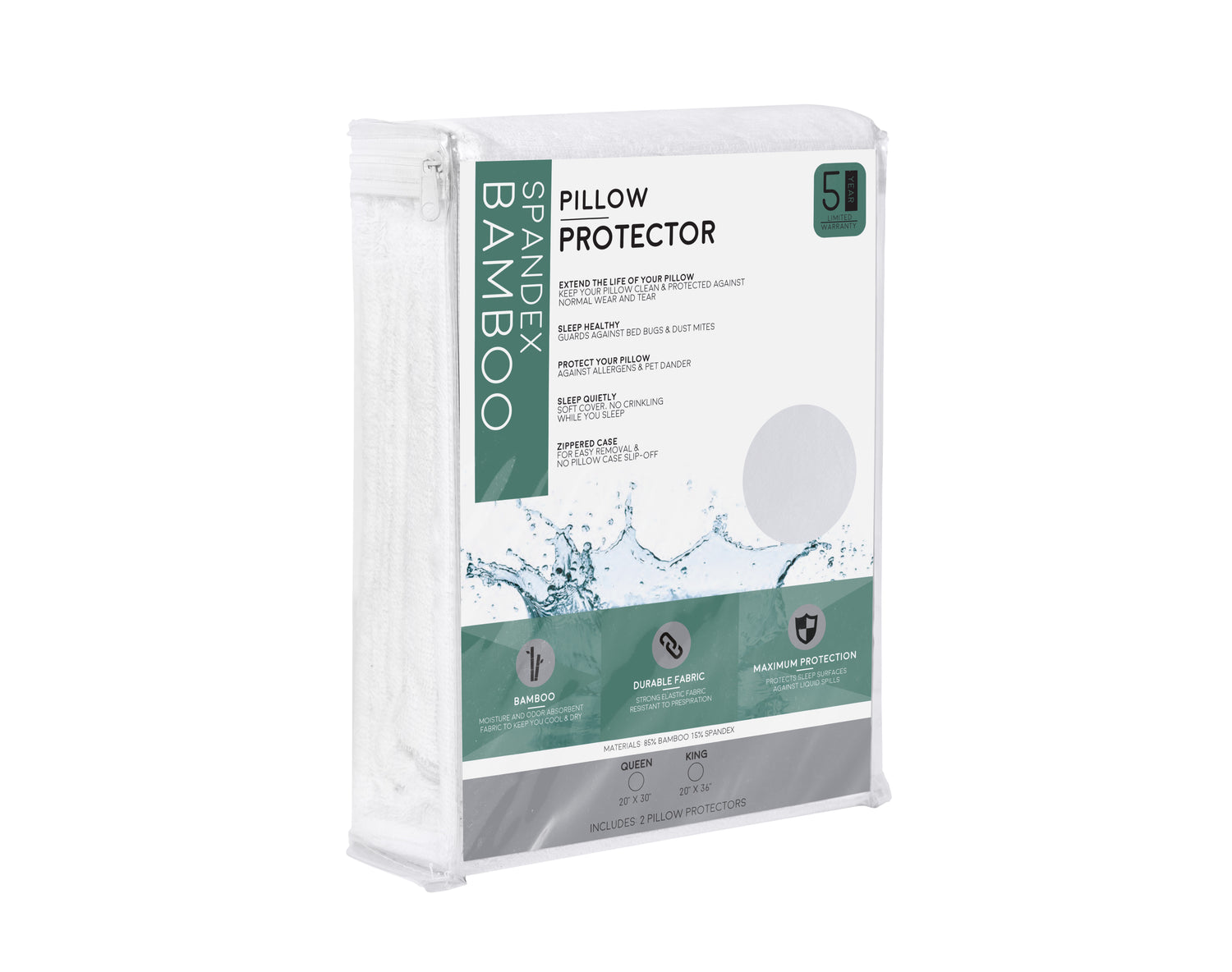 Bamboo Spandex Pillow Protector